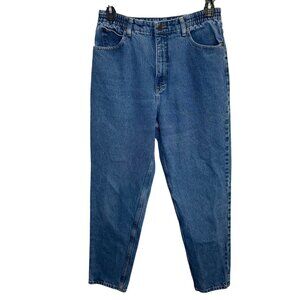 Vintage L.L.Bean Womens Original Fit Relaxed Mom Jeans Size 12 MT Blue Denim